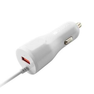 Incarcator auto Canyon CNE-CCA033W, Lightning, USB, 5V/2.4A (Alb) imagine