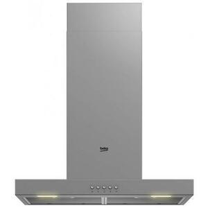 Hota decorativa Beko BHCB61622BXH, Putere de absortie 613 m3/h, 3 trepte de viteza, Iluminare LED, 60 cm (Inox) imagine