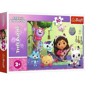 Puzzle Trefl Gabbys Dollhouse, Casa lui Gabby, 30 piese imagine