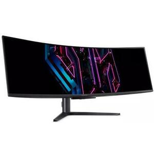 Monitor Gaming OLED Acer 49inch X49XBMIPPHUZX, DQHD (5120 x 1440), HDMI, DisplayPort, Ecran curbat, Boxe, 240 Hz (Negru) imagine