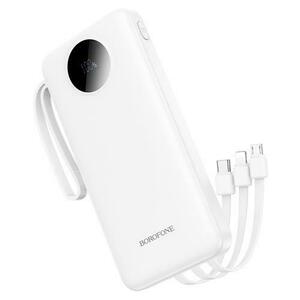 Baterie Externa Borofone BJ53 Power, 10000mAh, 10W, 1 x Lightning - 1 x microUSB - 1 x USB-A - 1 x USB-C (Alb) imagine