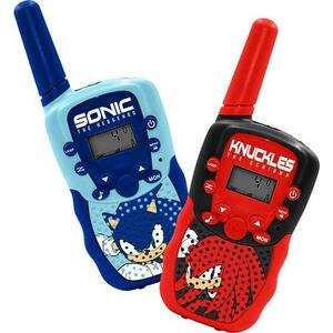 Set walkie talkie pentru copii OTL Technologies SONIC THE HEDGEHOG, Raza 1 km, 16 canale (Albastru/Rosu) imagine