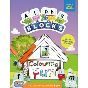 Carte de colorat cu activitati - Distractie cu Alphablocks imagine