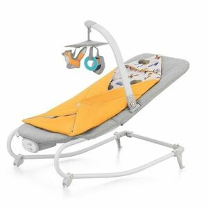 Sezlong 2in1 pentru bebelusi KinderKraft Felio 2, jucarii incluse, Galben imagine