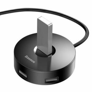 Hub USB Baseus Round, 4 x USB-A (Negru) imagine