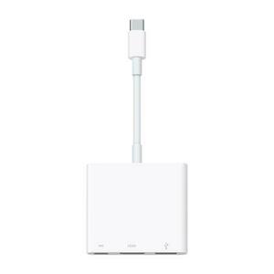 Adaptor digital AV multiport Apple MW5M3ZM/A, USB-C, HDMI, USB-A (Alb) imagine