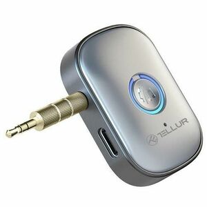 Adaptor Bluetooth 5.3 Tellur TLL622081, receptor audio cu port AUX 3.5 mm, Gri imagine