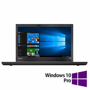 Laptop Refurbished LENOVO ThinkPad T470, Intel Core i5-6200U 2.30 - 2.80GHz, 8GB DDR4, 256GB SSD, 14 Inch HD, Webcam + Windows 10 Pro imagine