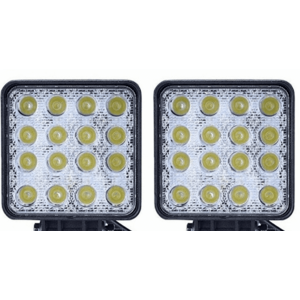 Proiectoare Led Off Road TP-1648 48W 16 12V-24V PATRATE - Set 2 Bucati imagine