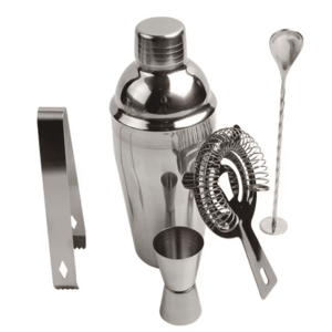 Set cocktail inox 5 bucati cu shaker si clesti gheata imagine