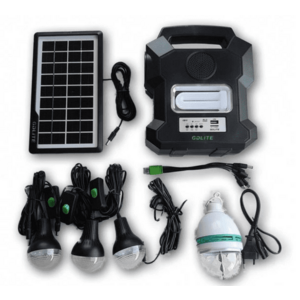 Kit solar portabil Gdlite GD-1000A USB bluetooth radio FM MP3 4 becuri incluse XL imagine