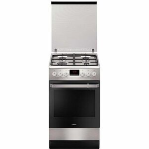 Aragaz Hansa FCMX582509, 4 arzatoare gaz, Cuptor electric, Grill, Aprindere electrica, 50 cm, Inox imagine