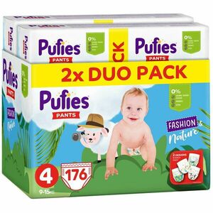 Scutece-chilotel Pufies Fashion & Nature, Marimea 4 Maxi, 9-15 kg, 176 buc imagine