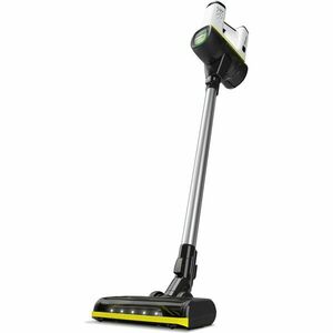 Aspirator vertical Karcher VC 6 Cordless ourFamily Battery Plus, 1.198-677.0, 250W, 2 trepte de viteza , 25, 2 V, 2, 5 Ah, 800 ml , Filtru HEPA 12, Baterie 25, 2 V / 2, 5 Ah (2 bucati), Duza universala mare cu LED pentru podele, Suport de perete, Alb/Negru imagine