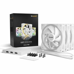 Ventilator / radiator be quiet! LIGHT WINGS White RGB 120mm PWM Three Fan Pack imagine