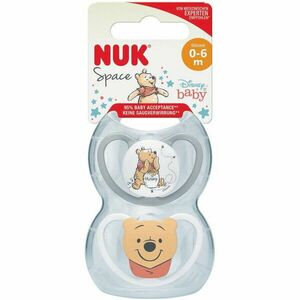 Set 2 suzete NUK SPACE, DISNEY, WINNIE, SILICON, 0-6 luni imagine