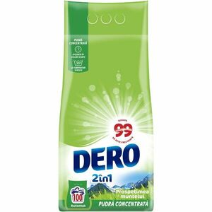 Detergent de rufe pudra Dero 2in1 Prospetimea Muntelui, 7.5 kg, 100 spalari imagine