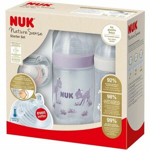 Set Twin Nuk Nature Sense, 2 Biberoane Polipropilena Cu Tetine Silicon + Suzeta Ortodontica Nuk, Cu Indicator De Temperatura Nuk, Roz, Fara Bpa imagine