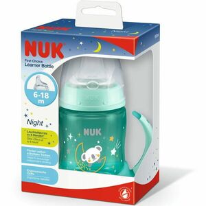 Biberon Nuk First Choice+, Cu Toarte Fluorescente si Tetina De Invatare, 150ml, Albastru imagine