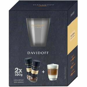 Set Cafea Instant Davidoff Café Fine Aroma 2x100g + Cana Latte Machiatto imagine