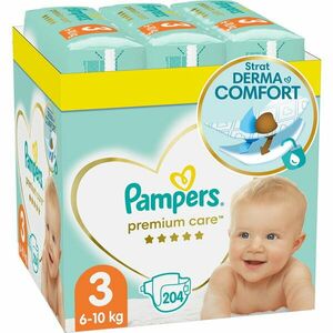 Scutece Pampers Premium Care XXL Box Marimea 3, 6-10 kg, 204 buc imagine