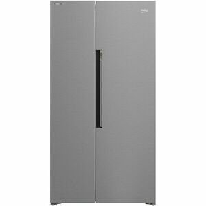 Side by side Beko GN163141XBN, 593 l, NeoFrost Dual Cooling, HarvestFresh, Compresor inverter, Clasa E, H 179 cm, Inox Look imagine