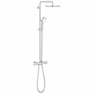 Sistem de dus Grohe Tempesta Cosmopolitan 250 26670000, 1/2'', aparent, termostat, 250 mm, 1 pulverizare, anti-calcar, Crom imagine