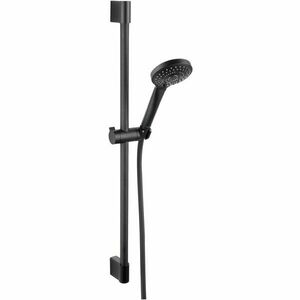 Set de dus Ferro Horn N370BL-B, bara dus 65 cm, para dus 3 functii, furtun dus 150cm, Negru mat imagine