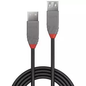 Cablu Lindy 36701 USB 2.0 Type A Extension Anthra Line 0.5m imagine