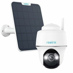 Camera supraveghere rotativa PT wireless WiFi cu panou solar Reolink Argus PT B430+SOLAR, 5 MP, IR / lumina alba 10 m, microfon, difuzor, slot card, detectie persoane / vehicule / animale, acumulator 6000 mAh imagine