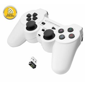 Controller wireless 2.4Ghz PS3/PC Esperanza, USB, 12 butoane, alb, RESIGILAT imagine