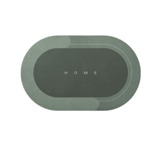 UB Covor de Baie Antiderapant si Absorbant Model Love Home Oval 87 x 56 cm VERDE imagine