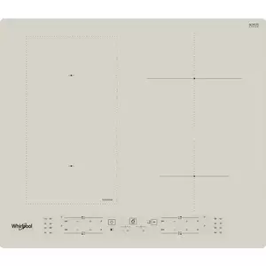 Plita incorporabila Whirlpool WLB6860NES, Inductie, 4 zone de gatit, FlexiCook, Tehnologia 6th Sense, 60 cm, Sticla argintie imagine