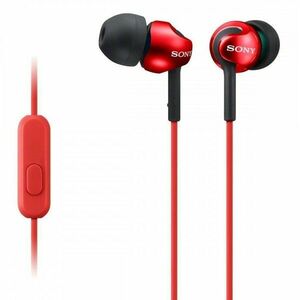 Casti In-Ear Sony MDR-EX110APR, Cu fir, Microfon, Rosu imagine