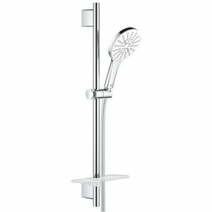 Set de dus cu bara 60 cm, para 3 jet si savoniera, Grohe Rainshower SmartActive 130, crom-alb (moon white) imagine