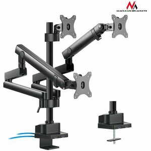 Desk holder 3 LED monitors, 2xUSB3.0 17-27'' 3x7kg, vesa 100x100, MC-811 imagine