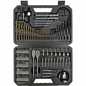 Set 103 Accesorii Bosch Profesional, biti, burghie lemn, metal, zidarie, adaptor, chei tubulare, suport universal, carote, zencuitor imagine