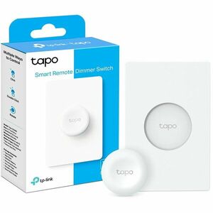 Intrerupator inteligent, necesita hub Tapo H100 pentru functionare, 1 comutator, programare prin smartphone aplicatia Tapo, 1 x baterie CR2032, WiFi, alb imagine