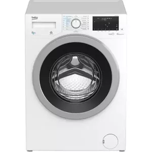 Masina de spalat rufe cu uscator Beko HTV8636XS0, Spalare 8 kg, Uscare 5 kg, 1200 RPM, HomeWhiz, SteamCure, IonGuard, Clasa E, Motor ProSmart Inverter, Wash & Wear, BabyProtect, Downloaded Cycle, Alb imagine