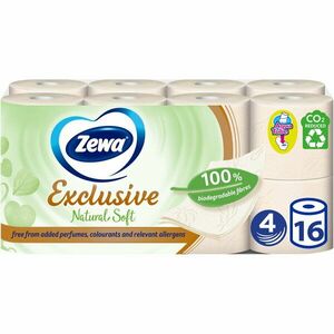 Hartie igienica Zewa Exclusive Natural Soft, 4 straturi, 16 role imagine