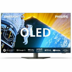 Televizor Philips AMBILIGHT tv OLED 55OLED819, 139 cm, Google TV, Ultra HD 4K, 100Hz, Clasa G (Model 2024) imagine