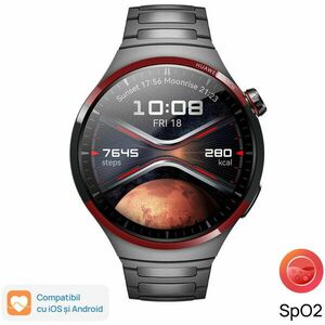 Smartwatch Huawei Watch 4 Pro, Space Edition Grey Aerospace-Grade Titanium Case imagine