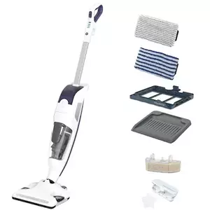 Aspirator cu abur ROWENTA Clean & Steam Revolution RY7731WH, 1500W, cablu 7.5m, accesoriu covoare, filtru anticalcar, alb/gri imagine