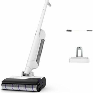 Aspirator vertical 2 in 1 Rowenta X-Clean 10 YY7540RO, 350W, aspira si spala, autonomie 50 min, compatibil cu detergenti, statie de incarcare cu suport pentru accesorii, gri & negru imagine