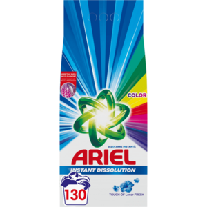 Detergent de rufe pudra Ariel Touch of Lenor Fresh Color, 9.75kg, 130 spalari imagine