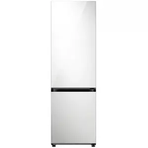 Combina frigorifica Samsung Bespoke RB38A7B5312/EF, 387l, Full No Frost, Twin & Metal Cooling, Cool Select+, Digital Inverter, Clasa C, H 203 cm, Sticla alba imagine