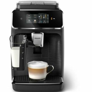 Espressor automat Philips seria 2300 EP2330/10, LatteGO, 4 tipuri de bauturi, ecran tactil intuitiv, Tehnologie noua SilentBrew, Aplicatie HomeID, rasnita ceramica, negru mat imagine