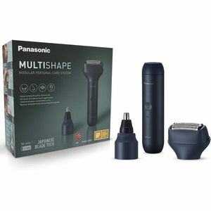 Pachet trimmer nas/urechi/fata & aparat de ras Panasonic MultiShape XSHAPE JUNIOR, 3 lame, utilizare piele umed/uscat, acumulator Li-Ion, quick charge 1H, husa transport, negru imagine