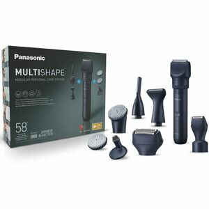 Pachet tuns & gromming barba/fata & perii curatare faciala Panasonic MultiShape XSHAPE TRIM, acumulator Li-Ion, autonomie 70 min, quick charge 1H, utilizare piele umeda/uscata, husa transport, negru imagine