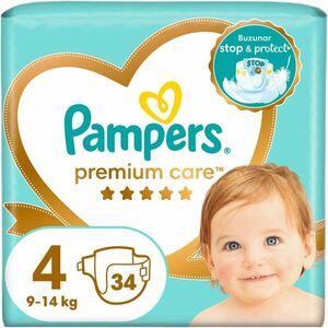 Scutece Pampers Premium Care Value Pack Minus, Marimea 4, 9-14 kg, 34 buc imagine